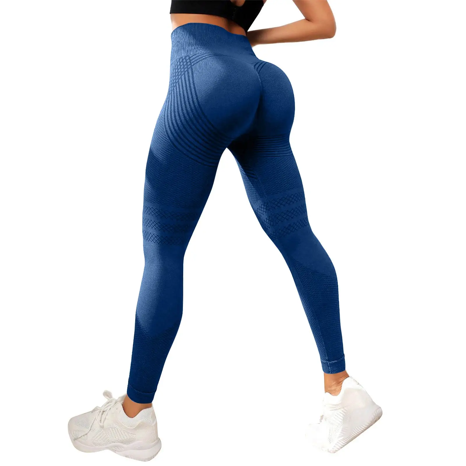 Sports Pants With Sexy Lines Lifting Buttocks Sports Tight Pants Women's High Waisted Elastic Fitness Pants Running Yoga Pants