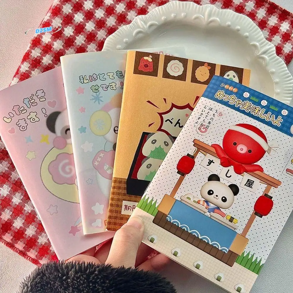 

Creative Cartoon A6 Handheld Booklet 32 Sheets Kawaii Portable Notebook Color Page Design Record Diary Book Stationery