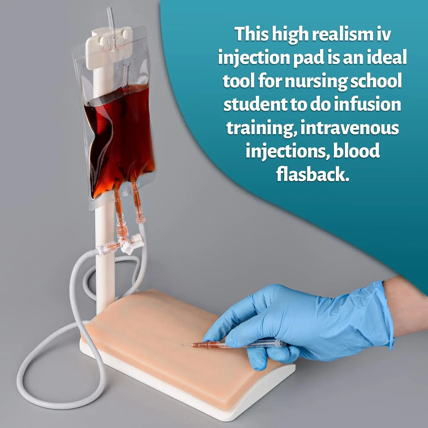 Medarchitect IV Injection Practice Pad Kit Phlebotomy Blood Draw Venipuncture Insertion Train for Medical Nurse Student Educate