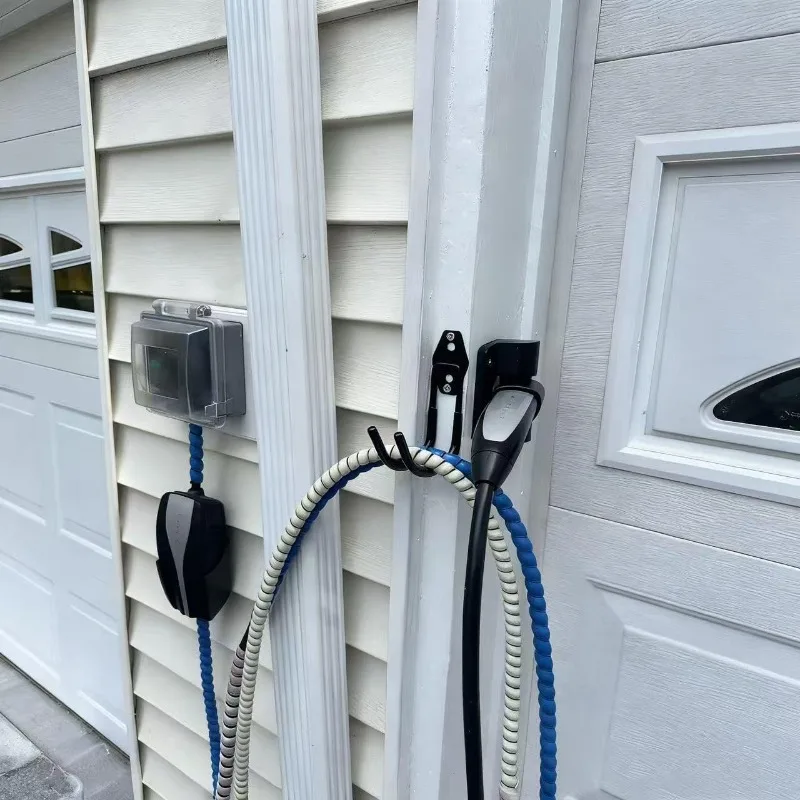 EV-Ladegeräthalter Wandmontage Ladekabel-Organizer Robuster Metall-Fahrradhaken Rutschfester Garagenhaken für Leitern und Werkzeuge – Detail 6