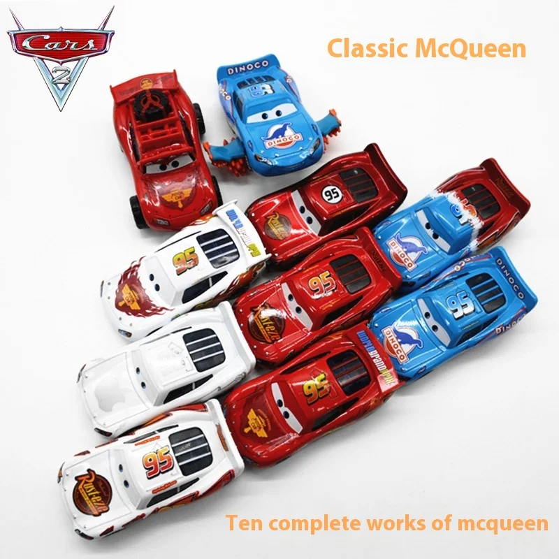Disney pixar carros relâmpago mcqueen 1:64 liga diecast modelo de carro brinquedo, vendedor quente, coleção completa, crianças presente de natal
