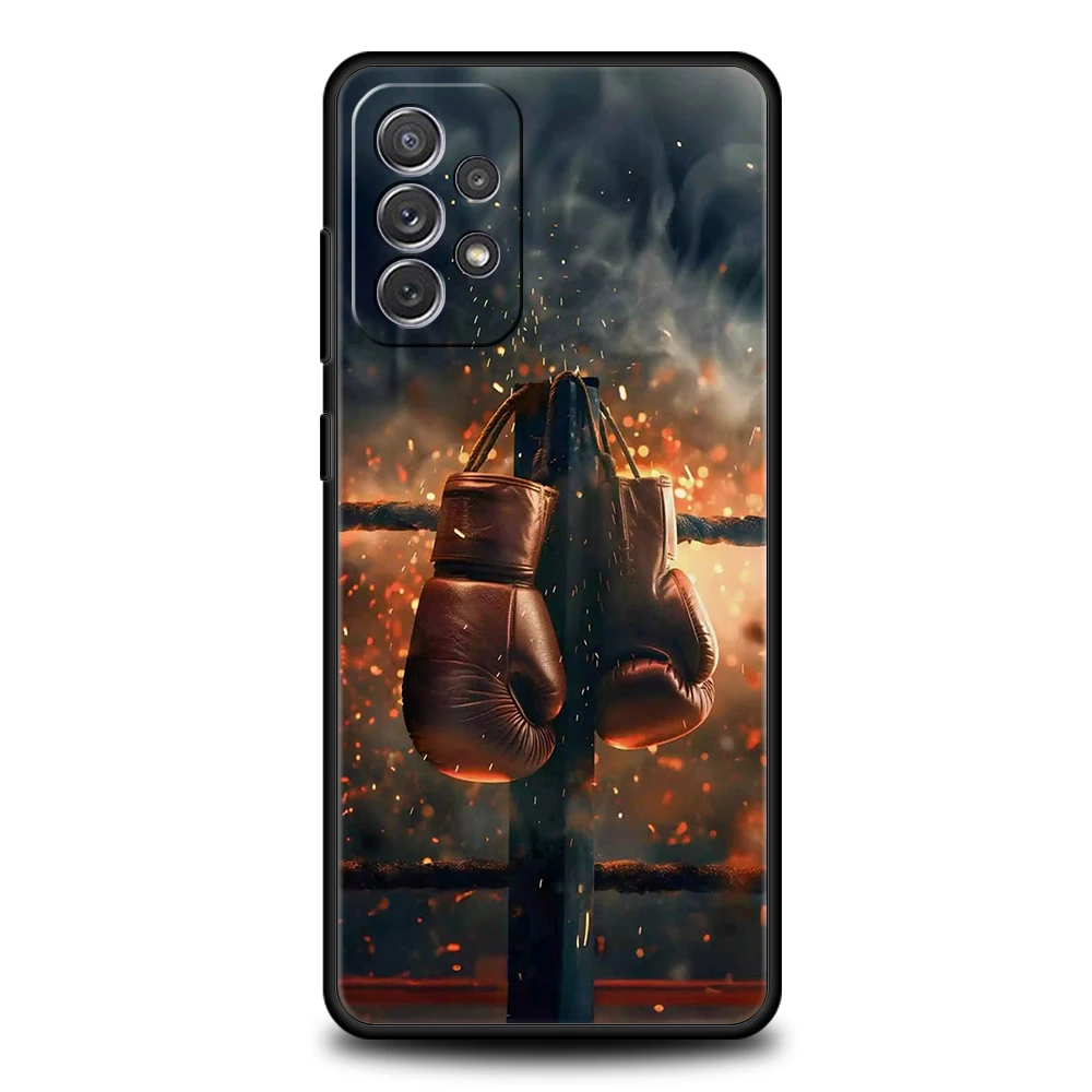 Muay Thai gants de boxe coque de téléphone pour Samsung Galaxy A15 A13 A35 A55 A51 A71 A41 A31 A21S A03S A05 A23 A25 A33 A53 A73 5G couverture