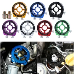 Universal Automotive Car Aluminum Oil Filter Sandwich Plate Adapter Oil Press Temp Sensor Adapter Kit With Connectors