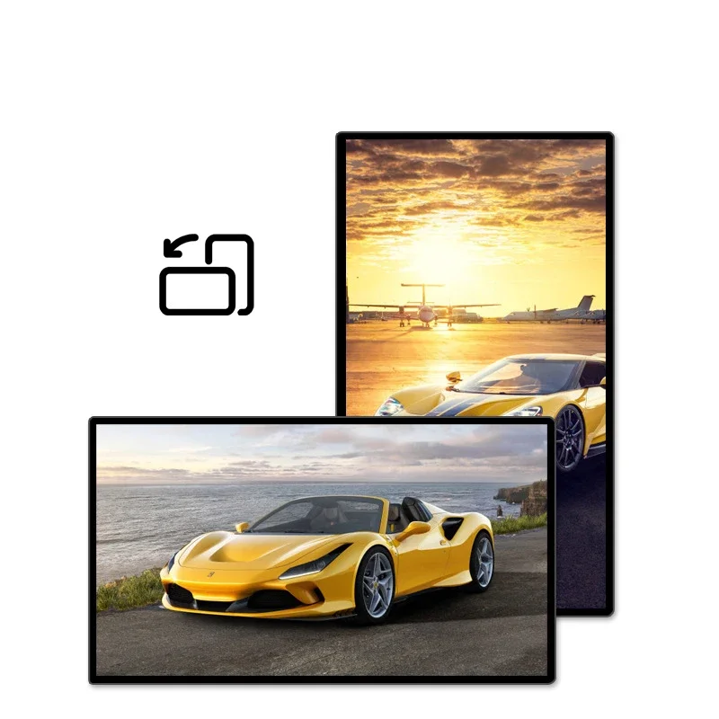 Ultra Wide Monitor 43 49 55 Inch Ips Touch Screen Floor Standing Wall Mount Advertising Player Digital Signage and Displays