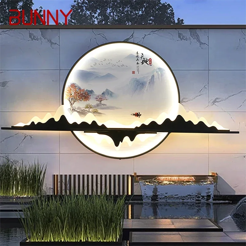 

BUNNY Outdoor Mural Lamp LED Creative Circular Landscape Waterproof Mural Outdoor Villa Courtyard Garden Decoration Painting