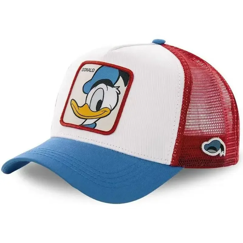 Disney-Casquette de baseball Donald Duck en coton, pare-soleil Anime Rick, camionneur réglable, casquette en maille