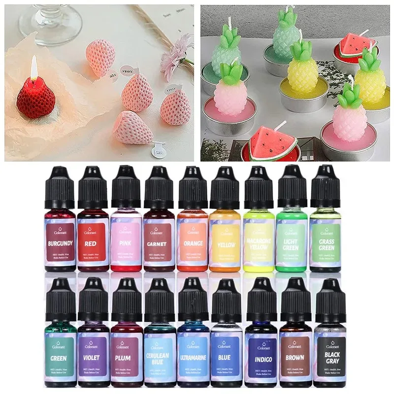 10ml UV Epoxy Resin Pigments - 24-Color DIY Liquid Colorants for Crafts