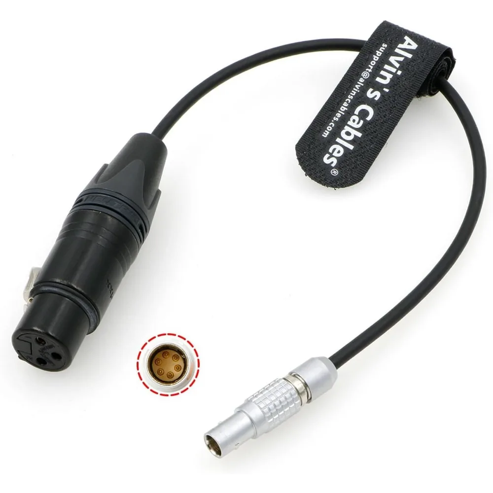 Alvin's Cables Audio Cable for ARRI-Alexa-Mini-LF Camera 6-Pin Male to XLR 3-Pin Female 25cm|8inches