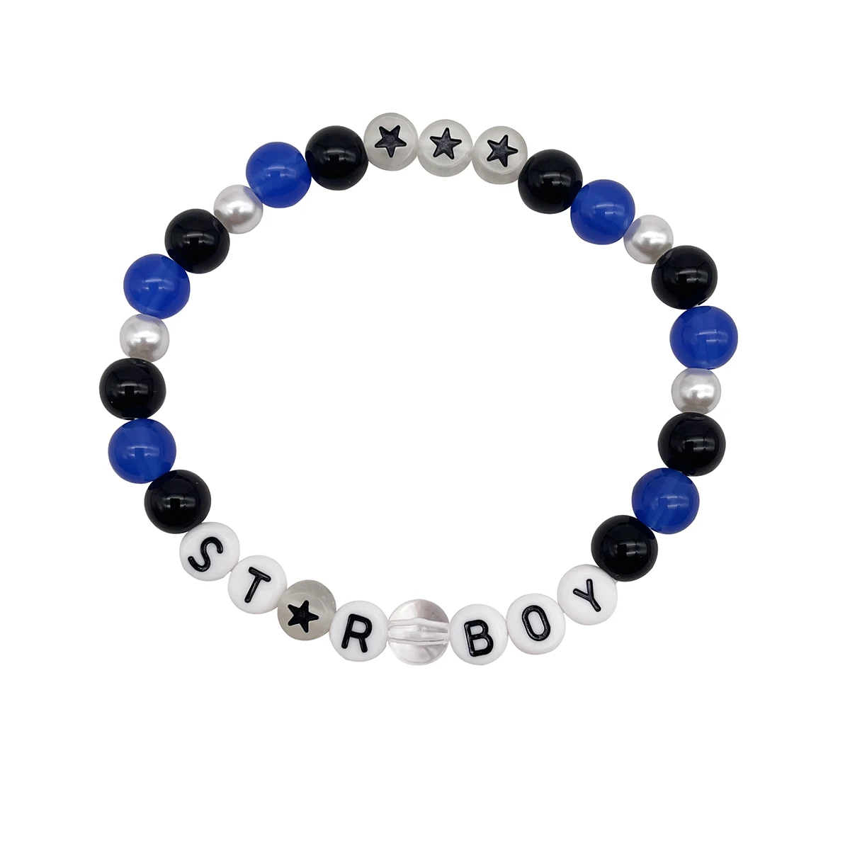 Girls Letters Bracelets Handmade HipHop Star Girl Boy Acrylic Beads Adjustable Luminous Women Men Bracelets  Dropshipping