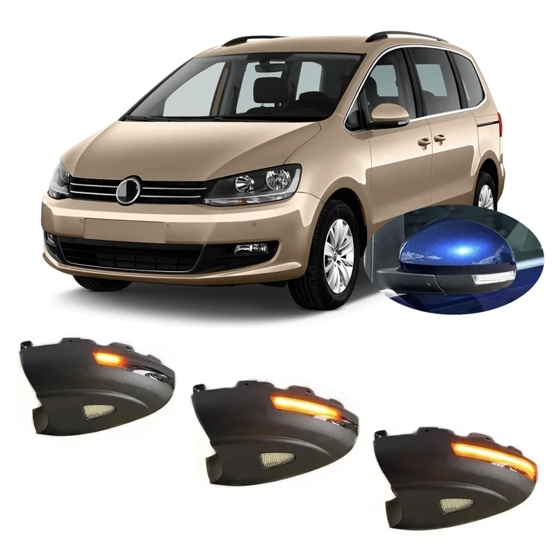 for VW Sharan 7N 2010 2011 2012 2013 2014 2015 2016 2017 2018 Dynamic LED Blinker Indicator Mirror Turn Light Signal