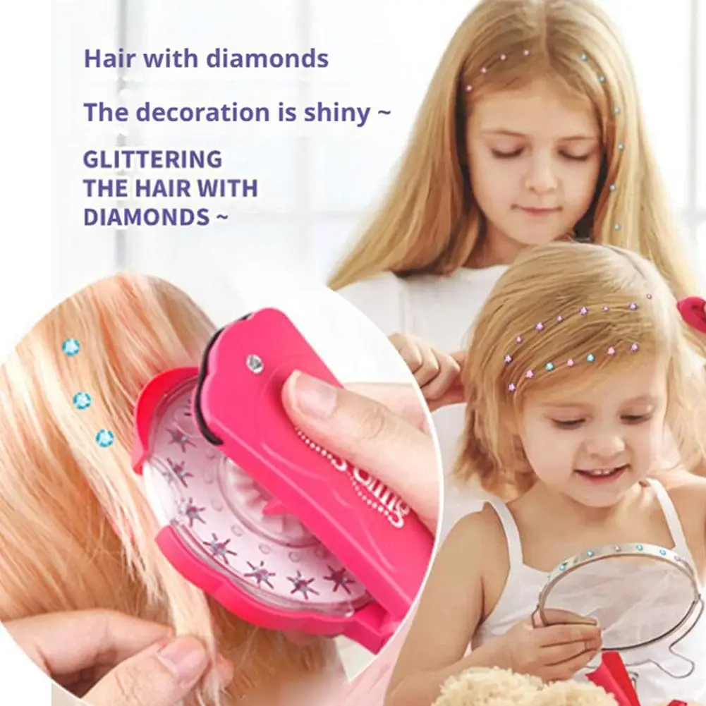 Magic Diamond Stamping Speelgoed voor Meisjes Haar Sieraden Druk Film Diamant Haaraccessoires DIY Set Kinderen Speelhuis Aankleden