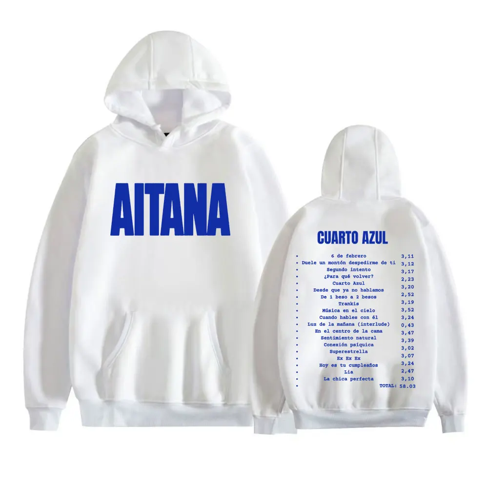 

Aitana Cuarto Azul Wdrld Tour 2026: Мерч-худи для мужчин и женщин, эстетичные модные толстовки, повседневные высококачественные пуловеры
