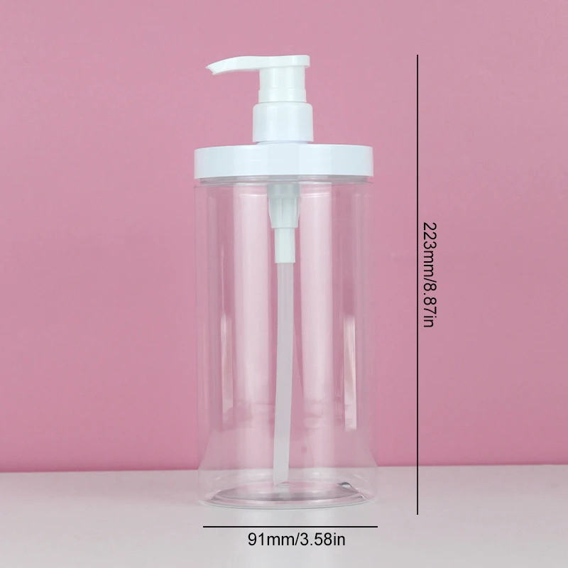 ขวดเจลอาบน้ำปากกว้างใส, ภาชนะบรรจุของเหลว, ที่จ่ายสบู่, ขวดโลชั่นแชมพู, ขวดย่อยสำหรับโลชั่นล้างมือ