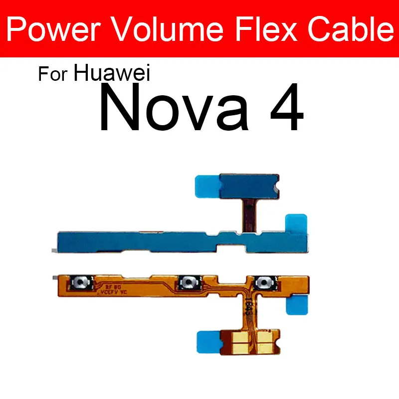 Power Volume Flex Cable For Huawei Nova Young Lite Plus 2 3 4 2i 3i 3e 4e 2lite 2plus Lite2017 Power Audio Buttons Flex Ribbon