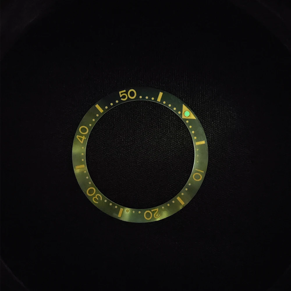 مشاهدة خاتم مسطح الحافة إدراج قياس 39.7 مللي متر * 31.5 مللي متر اكسسوارات الساعات مضيئة إدراج حلقة ل 40 مللي متر جودة عالية السيراميك