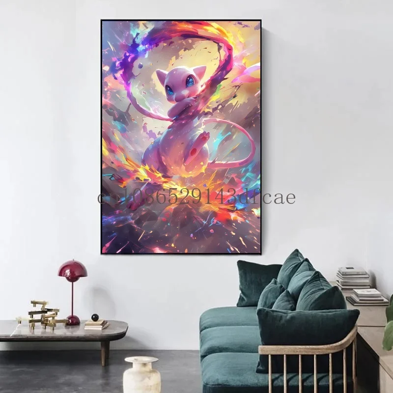 ญี่ปุ่นอะนิเมะ Pokemon โปสเตอร์ตกแต่ง Pikachu Charizard Blastoise Wall Art ภาพวาดผ้าใบ Modern Room ตกแต่งภาพ