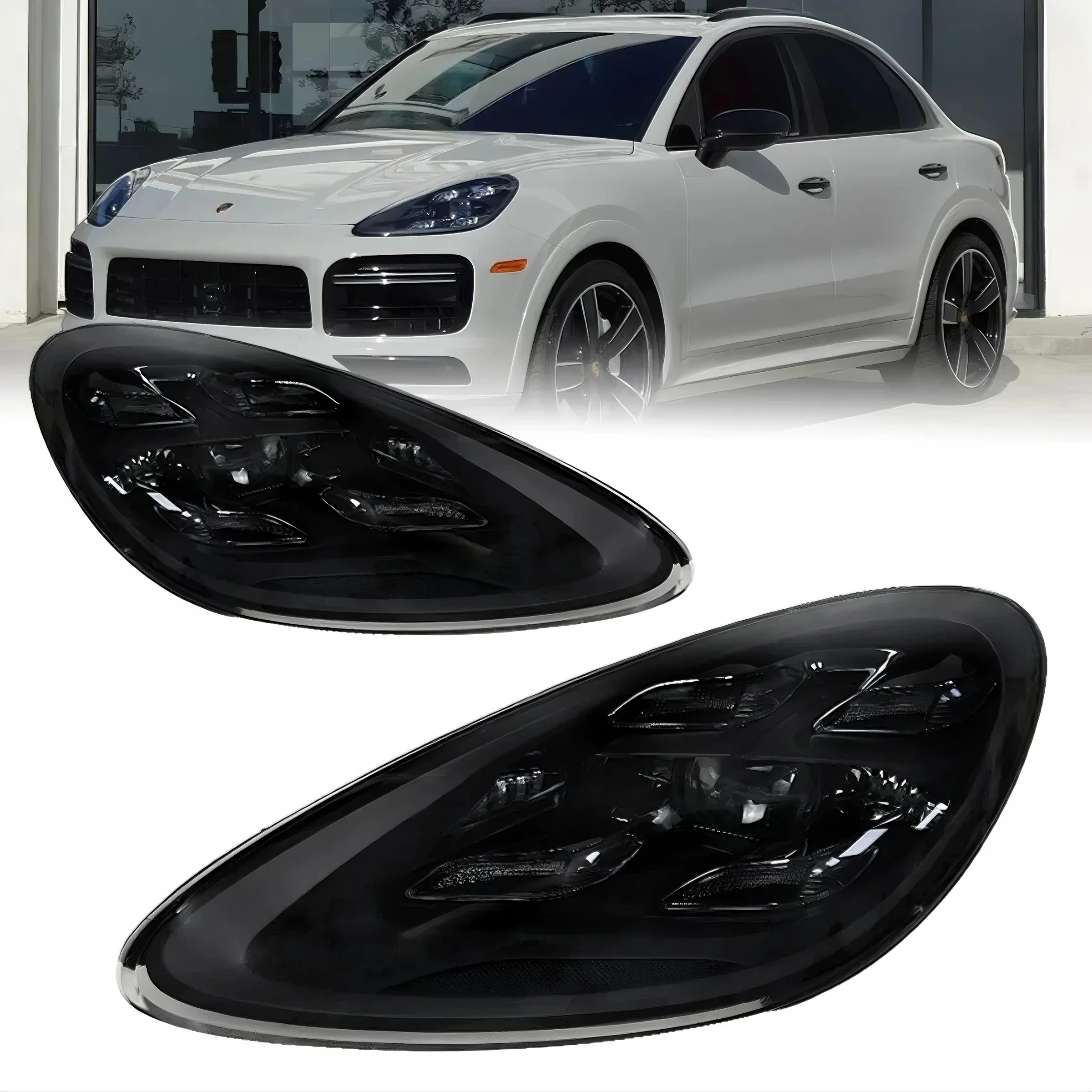 

Matrix LED Headlights for Porsche Cayenne 958 2011-2018 Upgrade to 2024 PDLS Style Headlamp with DRL Animation