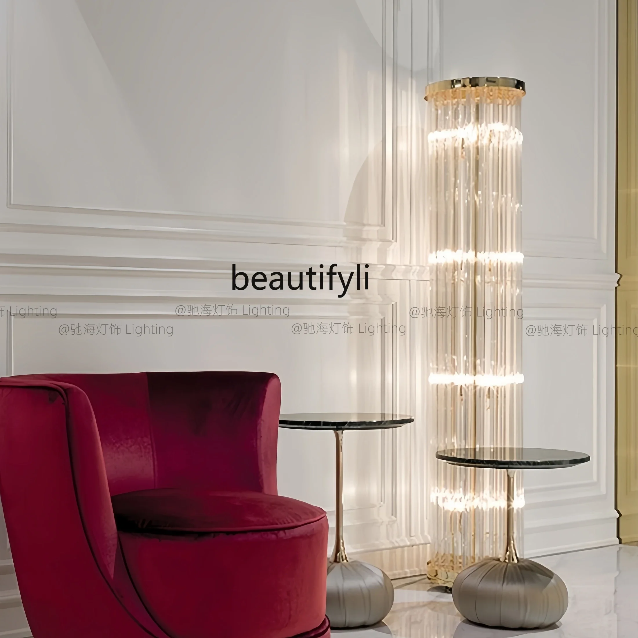 

Floor lamp Italian crystal glass lamp decorative atmosphere sofa side bedroom high sense