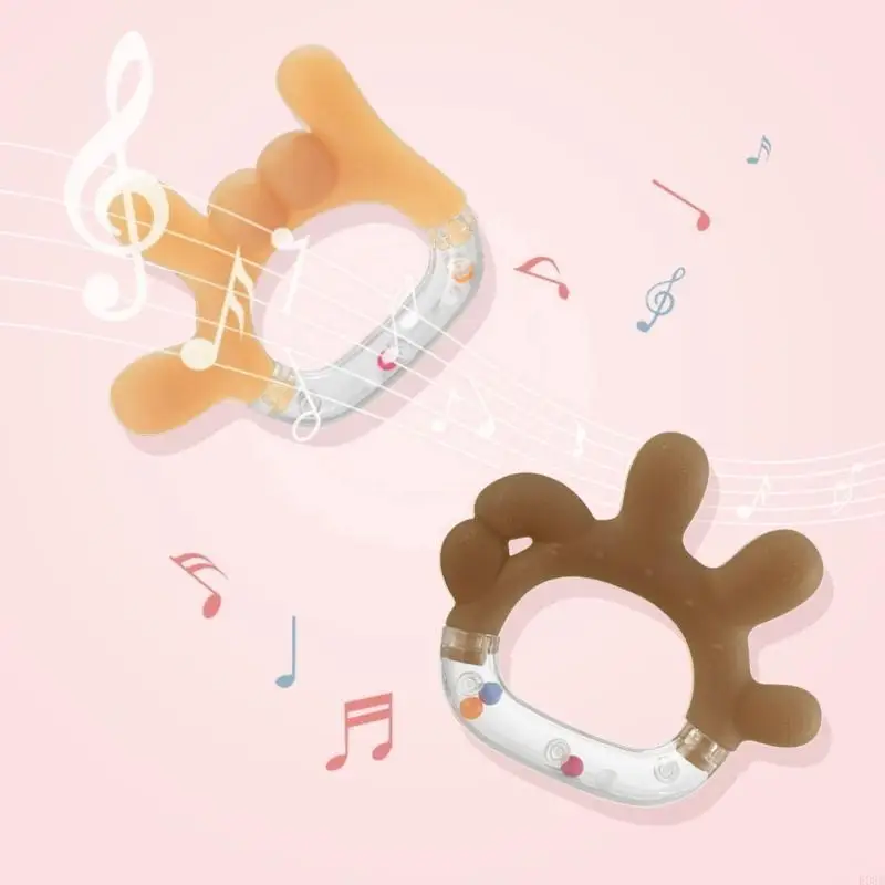 E06F Atualizado Baby Toy Toy Baby Toy Toy Recém -nascido Teethe Rattle Gestos Diferentes
