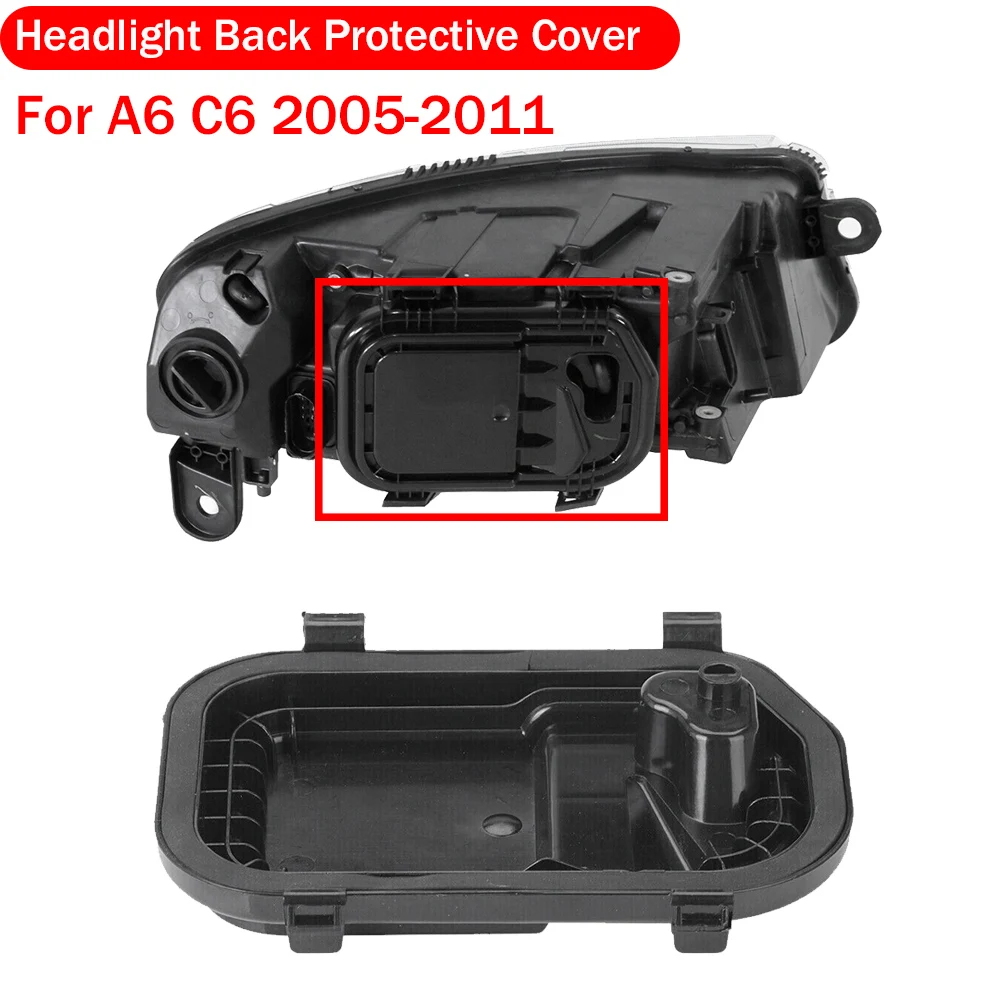 AMEXIAOXU Left&Right Headlight Back Cover Seal Dust Cover Head Light Lamp Protective Cap For- A6 C6 S6 2005-2011 4F0941159