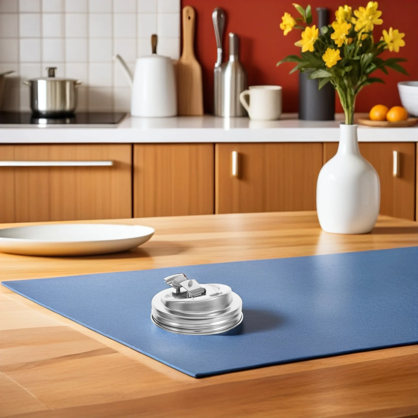 

Wide Mouth Mason Jar Lid Stainless Steel Leak Proof Caps 86mm Reusable Canning Juicing Drinking Mason Jar Accessories