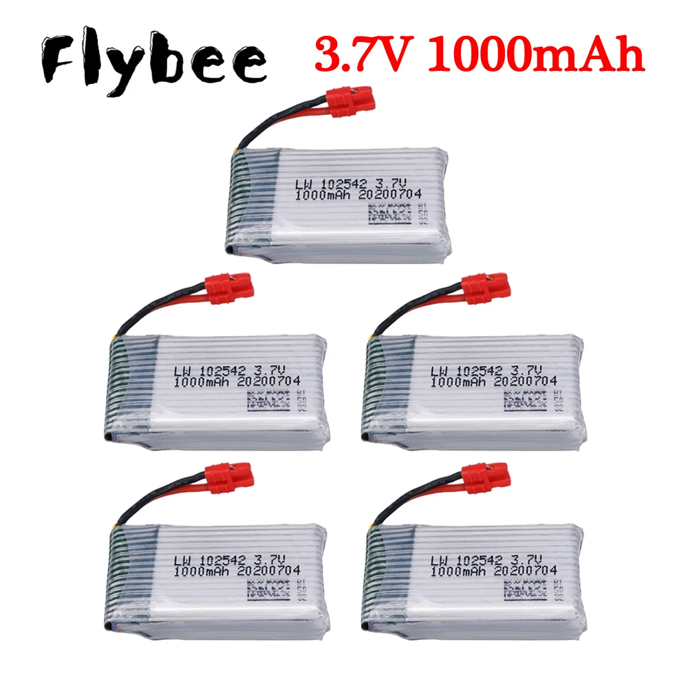 3.7V 1000mAh 25C Lipo Battery For Syma X5 X5HC X5HW X5UW X5UC Battery RC Quadcopter Drone Spare Part 102542 3.7V Drone Battery