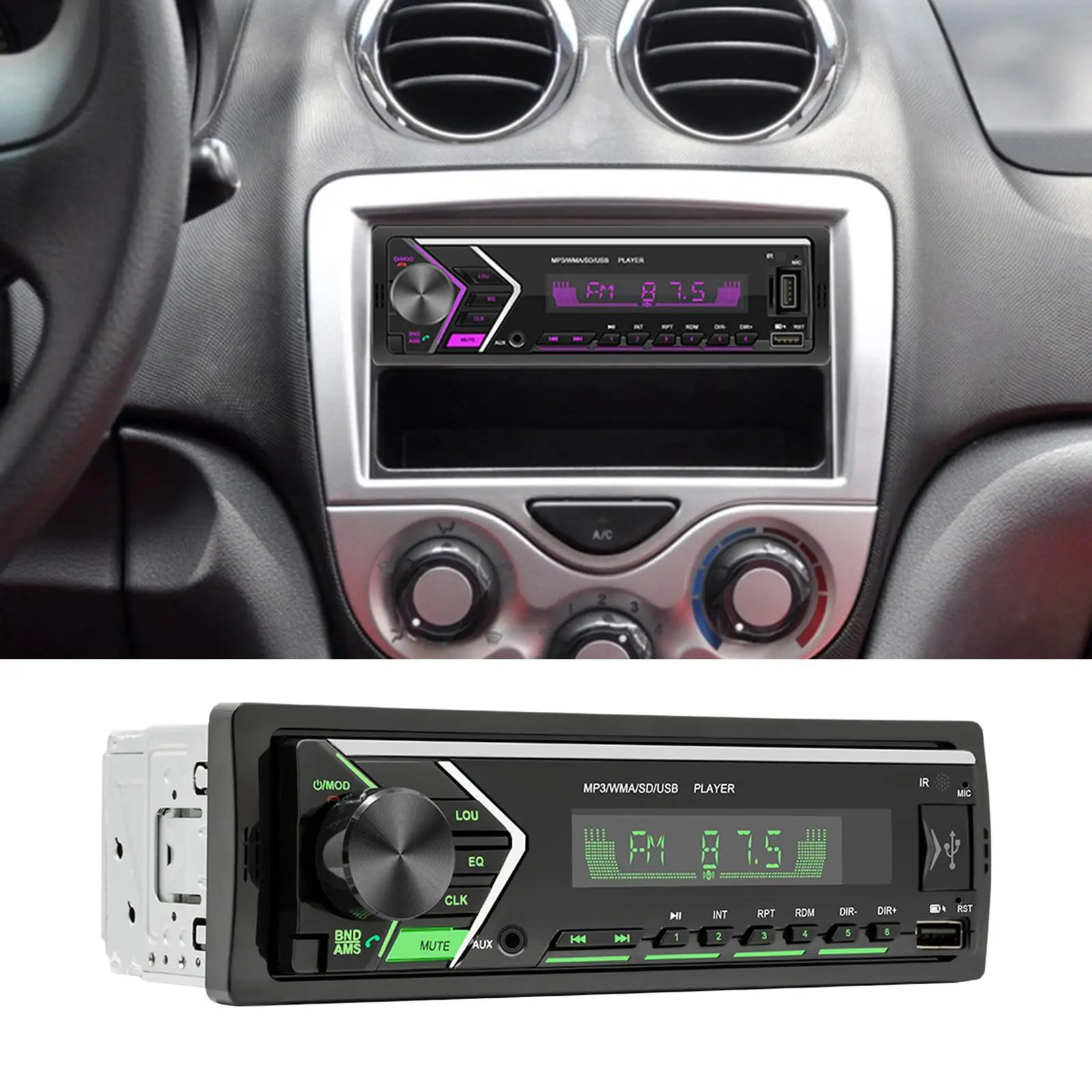 

12V RGB Car TDA7389 Chip Bluetooth Audio LCD Monitor MP3 Player