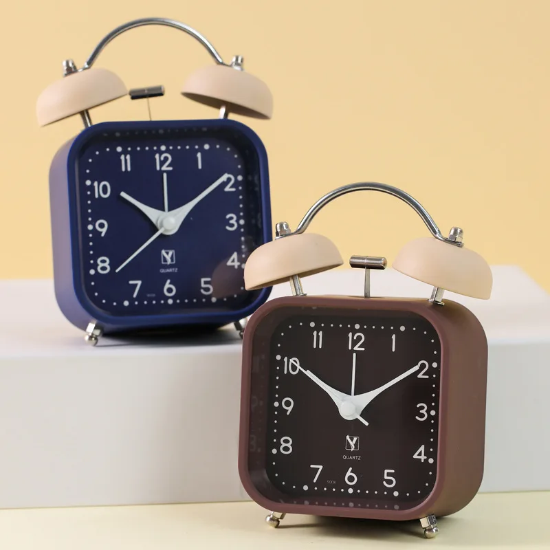 Square High-profile Horizontal Tabletop Clock, Silent Clock Stand Clock, Special Bedhead Home Small Alarm Clock