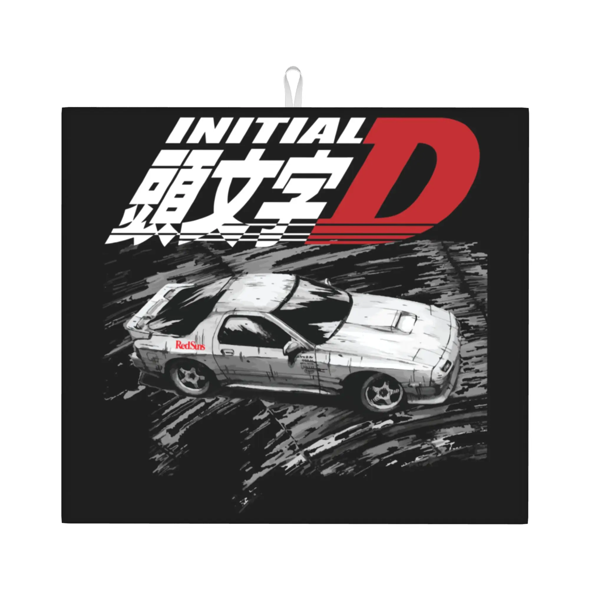 Drying Mat For Kitchen Anime Initial D Mountain Drift Racing Water Absorbent Waterproof On Slip Kitchen Counter Protector Mat