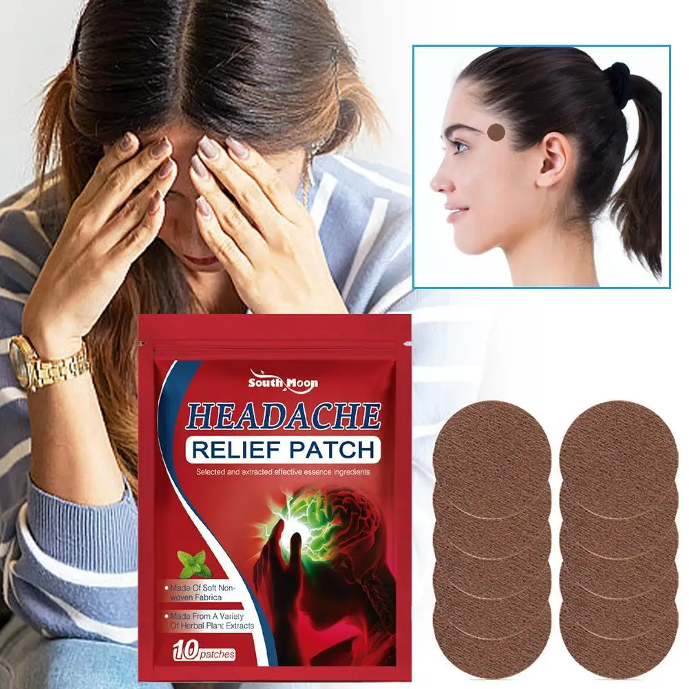 Headache Relief Patch Health Care Soft Breathable Chinese Herb Traditional Folk Remedies Promoting Stress Relief and Good Sleep