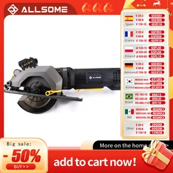 ALLSOME 600W Electric Circular Saw Wood Cutter With Straight Bevel Laser Multifunctional Hand-Held Electric Saw