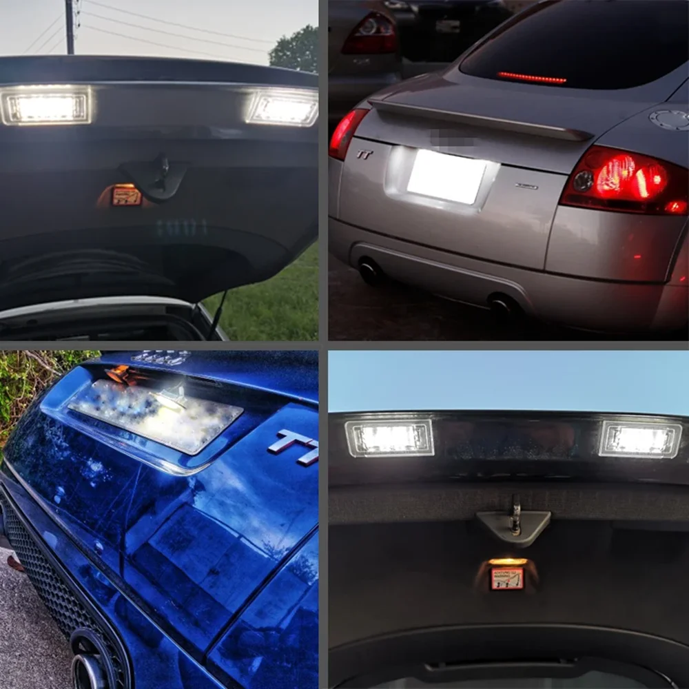 2 قطعة رقم الترخيص لوحة ضوء لأودي TT MK1 8N رودستر 8N9 كوبيه 8N3 1998-2006 Canbus 18 SMD LED