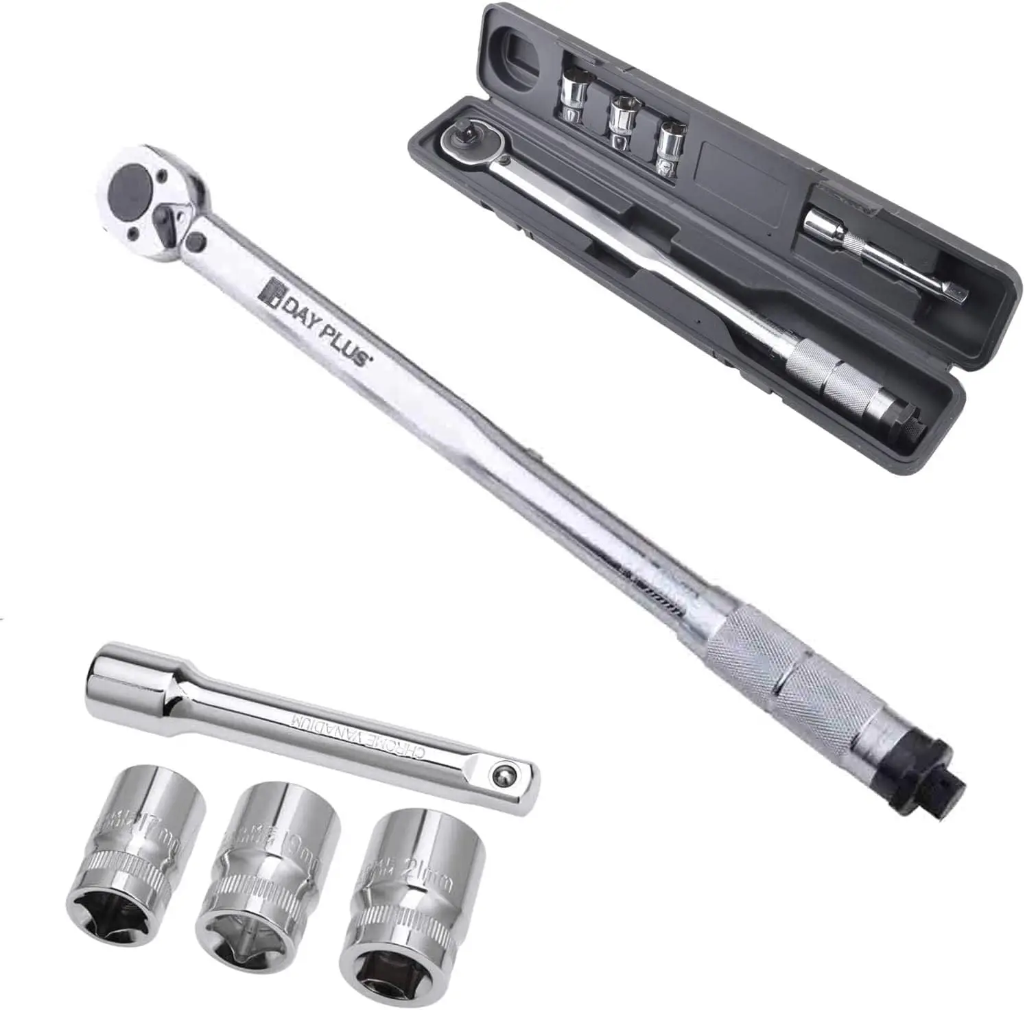 DayPlus Ratchet Torque Wrench 28-210Nm, 1/2