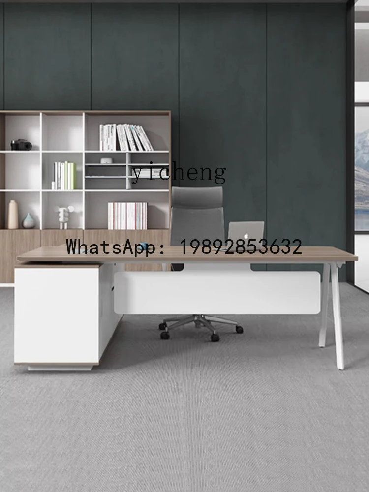 a17 Manager Desk Supervisor Boss Desk President Executive Desk Simple Modern New Chinese Table and Chair Combination