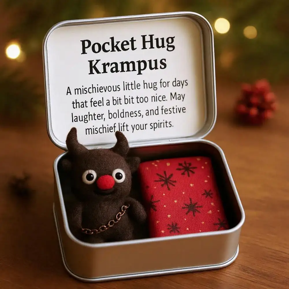Handmade Pocket Hug Message Card Little Pocket Hug Token Xmas Stocking Stuffers Christmas Pocket Hug Whimsical Holiday Gift