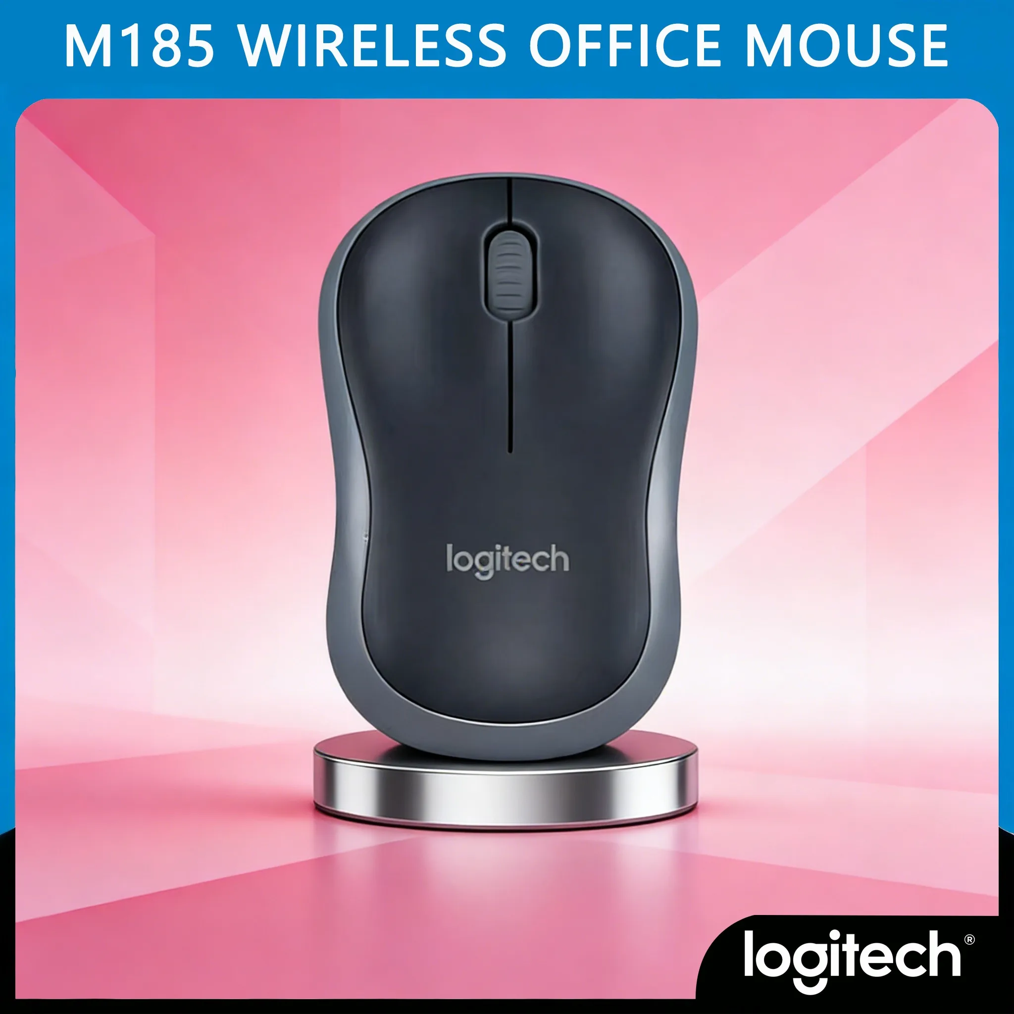 

Беспроводная мышь Logitech M185/M220 2.4GHz Nano USB с 12-месячным сроком службы батареи, портативная