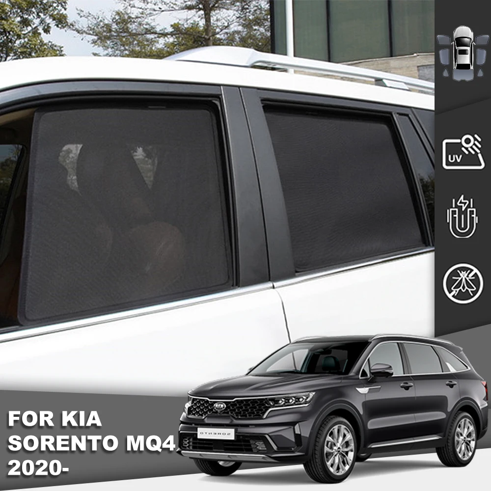 Pára-sol magnético para Kia Sorento, cortina do pára-brisa dianteiro, janela do bebê, viseira de sombra solar, MQ4, 2020, 2021, 2022, 2023