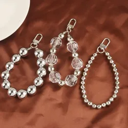 Luxury Imitation Pearl Gem Keychain Jewelry Korean Style Exquisite Bag Hanging Pendant Fashion Short Rhinestone Keyring