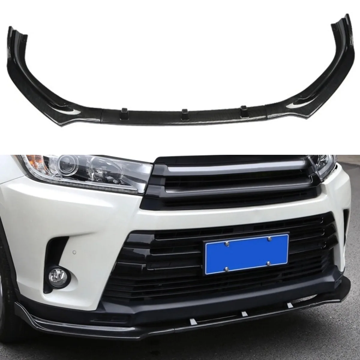 For Highlander 2018-2021 Body Kit Front Bumper Guard Front Bumper Cover For Toyota Highlander 2018-2021 Car Accessories