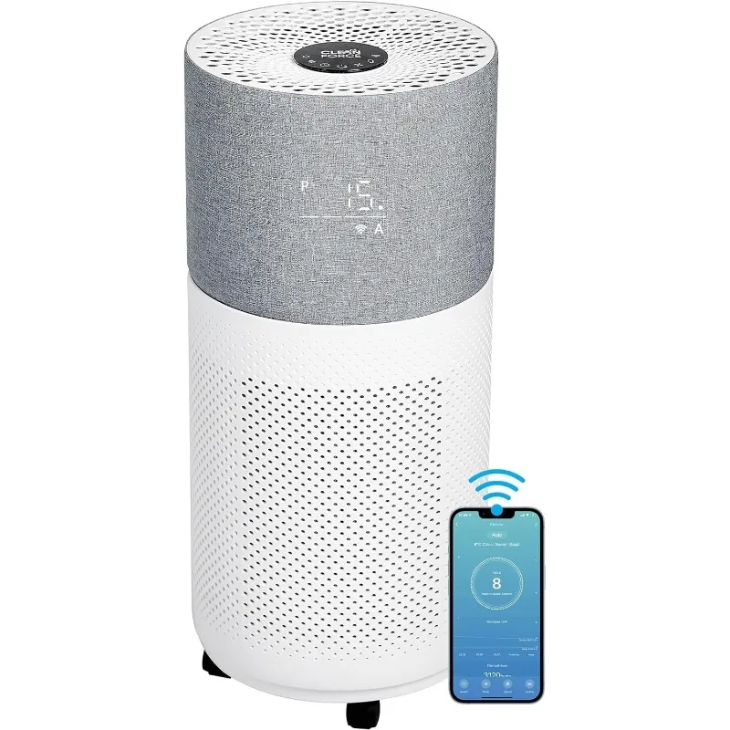 CleanForce Air Purifiers for Home Large Room Up to 2550 ft², H13 HEPA Air Cleaner Works with Alexa for Dust, Allergens, Pollen