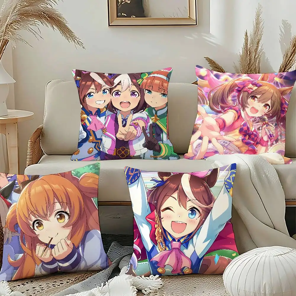 

Uma Musume Pretty Derby Pillow Case Pillow Cover Cushion Case For Sofa Couch Polyester/Cotton Pillowcase For Fall Home Decor