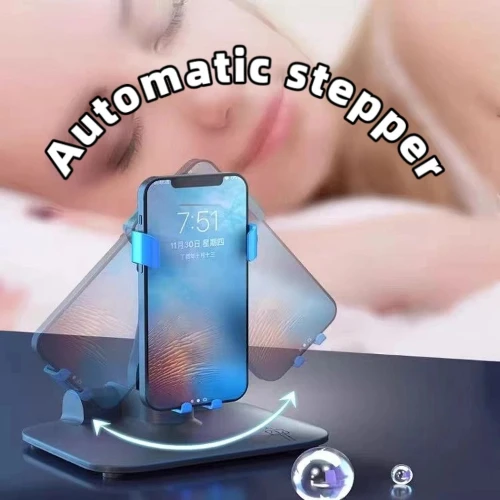 ขาตั้งโทรศัพท์แบบตั้งโต๊ะ ปรับหมุนอัตโนมัติ สำหรับ iPhone Samsung Xiaomi Huawei ขาตั้งโทรศัพท์แบบแกว่งซ้ายขวา