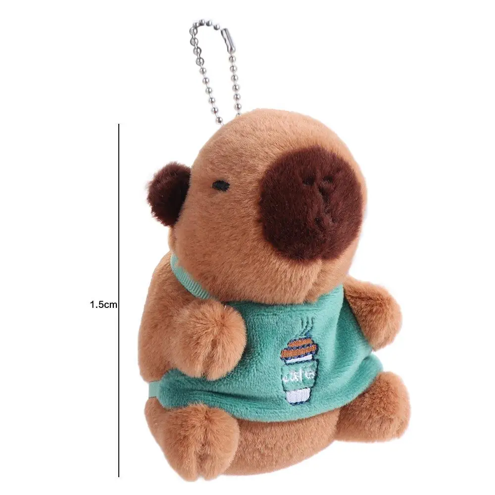 Porte-clés en peluche en coton PP Capybara, peluches, pendentif, doux, beurre