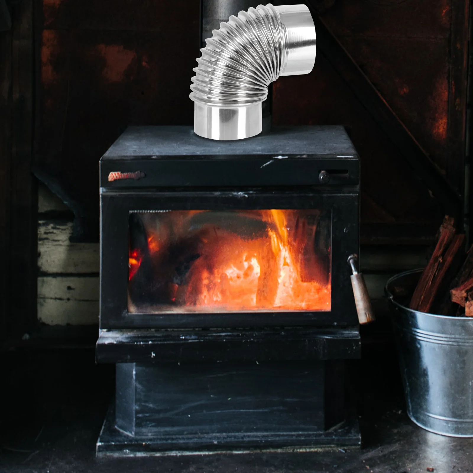 

Durable Stainless Steel Chimney Elbow Exhaust Pipe Direct Install Long Service Time Vent Hose