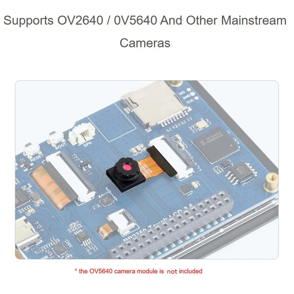 (ABDH) RP2350 3.5inch LCD Display Development Board, 320 X 480 Resolution, 65K Color, Onboard Camera Interface Without Case
