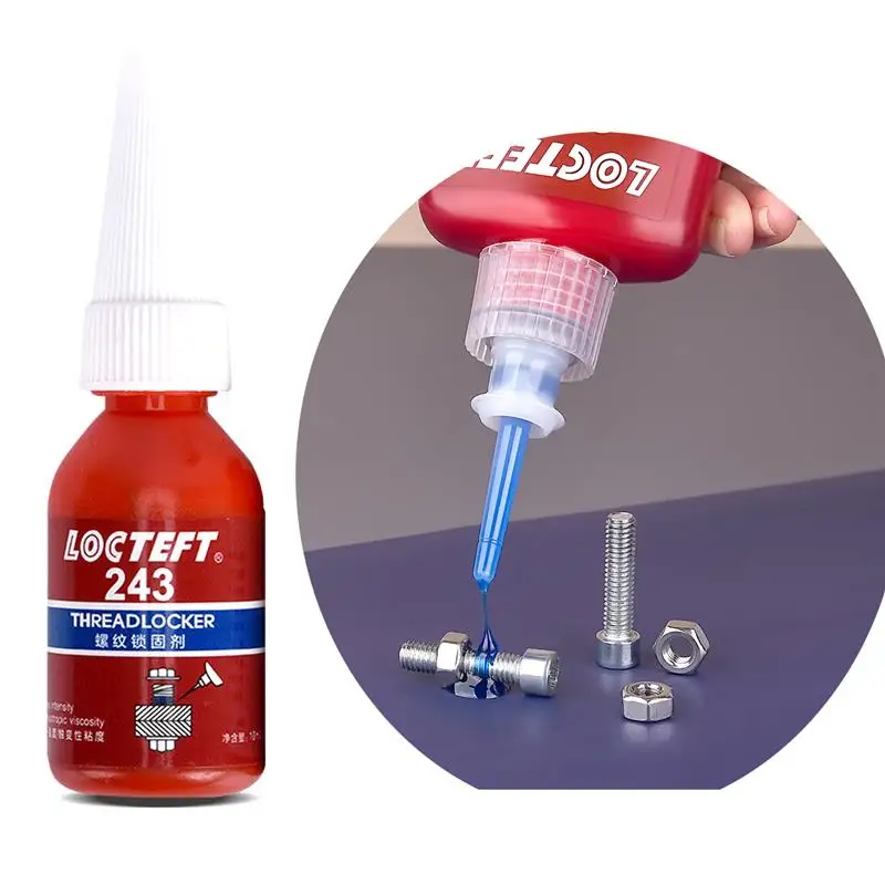 Threadchampionship LOCTEFT-Colles à vis bleues, Agents de blocage de filetage, Colles anaérobies, Anti Aadt, 222, 242, 243, 262, 263, 271, 272, 277, 10ml