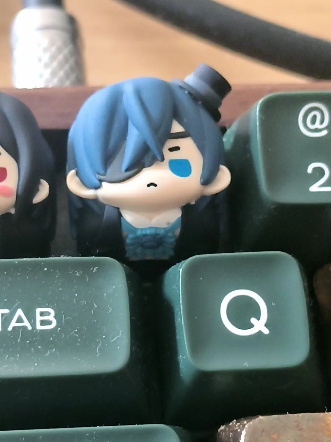 Kawaii Resin Keycap Anime Black Butler Series Sebastian Michaelis Ciel Phantomhive Figures Esc Key For Decoration Gift Fans view 5