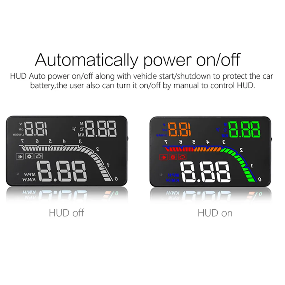 T100 OBD2 HUD 4 "автомобильный проекционный дисплей цифровой автомобильный спидометр проектор на лобовом стекле