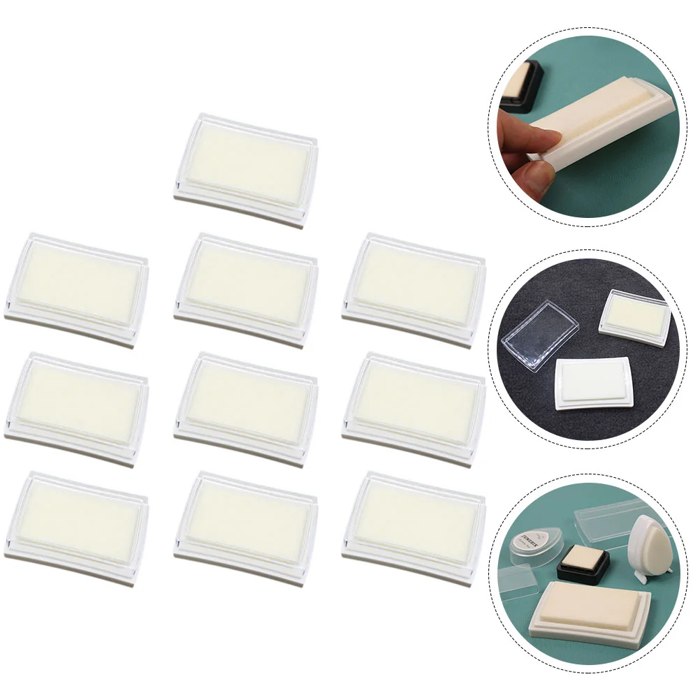 10 Pcs Crafts Ink Pads Blank DIY Sponge High Density Office Supplies Hand Tools 10pcs (concave Waist Pad) Postage Stamps Baby