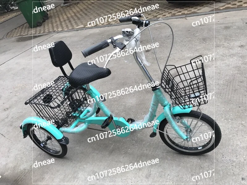 

The elderly force tricycle adult leisure bicycle vegetable basket tricycle can enter the elevator